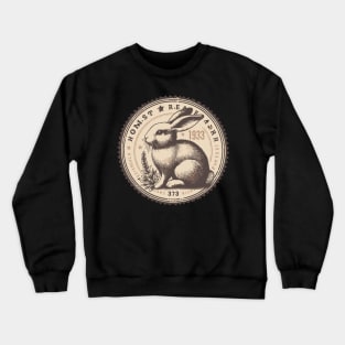 Vintage Rabbit Stamp Crewneck Sweatshirt